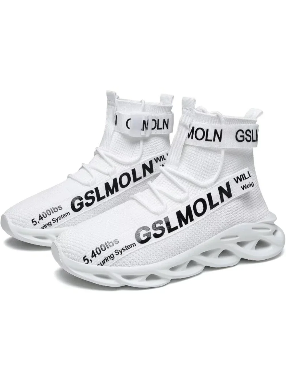🆕Men White 1 High Top Sneakers Breathable Gym Athletic Running Walking Tennis